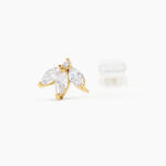 Boucles D'oreilles Puces Margret Or Jaune Oxyde De Zirconium - Clous d'oreilles Femme | Histoire d&rsquo;Or