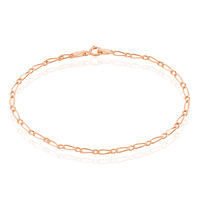 Bracelet Ophelio Maille Alternee 1/1 Or Rose