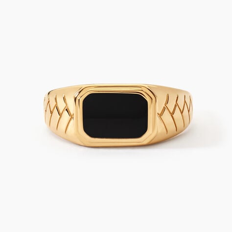Chevali&egrave;re Plaqu&eacute; Or Jaune Steven Email Noir - Chevali&egrave;res Homme | Histoire d&rsquo;Or