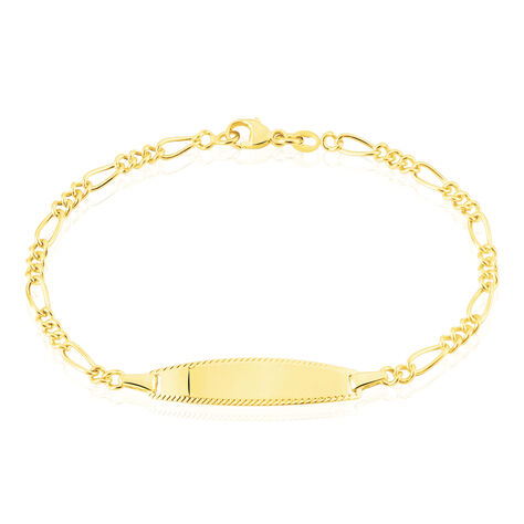 Bracelet Identité Bartolomee Maille Alternee 1/3 Or Jaune - Bracelets Communion Enfant | Histoire d’Or