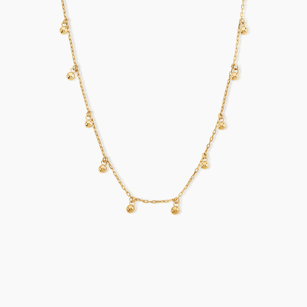 Collier Bethanie Argent Dor&eacute; A L'Or 750/1000 - Bijoux sans pierre Femme | Histoire d&rsquo;Or