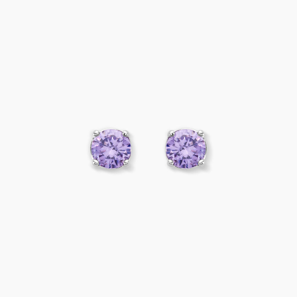 Boucles D'oreilles Puces Argent Blanc Rio Santa Teresa Oxyde - Boucles d'oreilles fantaisie Femme | Histoire d’Or