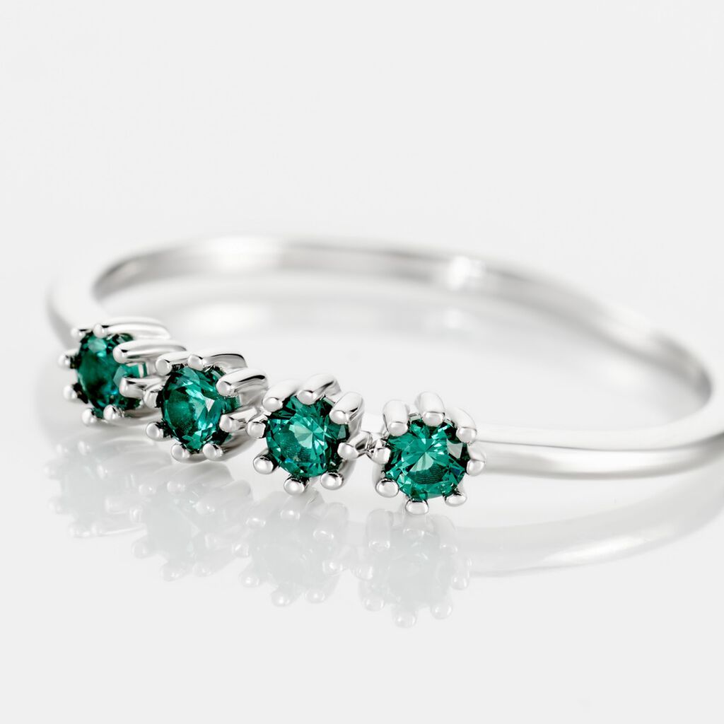 Bague Karrie Argent Blanc Oxyde De Zirconium - Bagues avec pierre Femme | Histoire d’Or