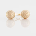 Boucles D'oreilles Puces Fidelia Boule Sablee Or Jaune - Clous d'oreilles Femme | Histoire d&rsquo;Or