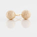 Boucles D'oreilles Puces Fidelia Boule Sablee Or Jaune - Clous d'oreilles Femme | Histoire d’Or