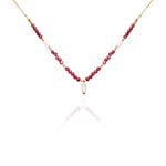 Collier Attila Acier Dor&eacute; Quartz Jade - Colliers fantaisie Femme | Histoire d&rsquo;Or