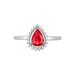 Bague Or Blanc Rubis Et Diamant - Bagues solitaires Femme | Histoire d’Or