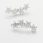 Boucles D'oreilles Grimpantes Sohalia Argent Blanc Oxyde De Zirconium - Boucles d'oreilles fantaisie Femme | Histoire d&rsquo;Or