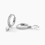 Cr&eacute;oles Ninette Argent Blanc Oxyde De Zirconium - Boucles d'oreilles cr&eacute;oles Femme | Histoire d&rsquo;Or