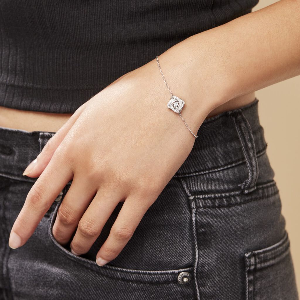 Bracelet Anasthase Argent Blanc Oxyde De Zirconium - Bracelets fantaisie Femme | Histoire d’Or