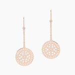 Boucles D'oreilles Pendantes Rotonda Argent Rose - Boucles d'oreilles fantaisie Femme | Histoire d&rsquo;Or