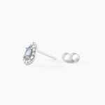 Boucles D'oreilles Puces Argent Blanc Tania Oxydes De Zirconium - Boucles d'oreilles fantaisie Femme | Histoire d&rsquo;Or