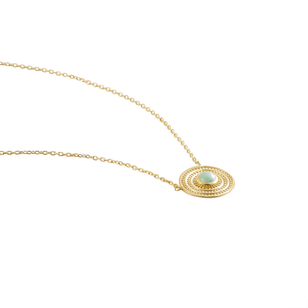 Collier Hugolin Plaqué Or Aventurine - Colliers Femme | Histoire d’Or