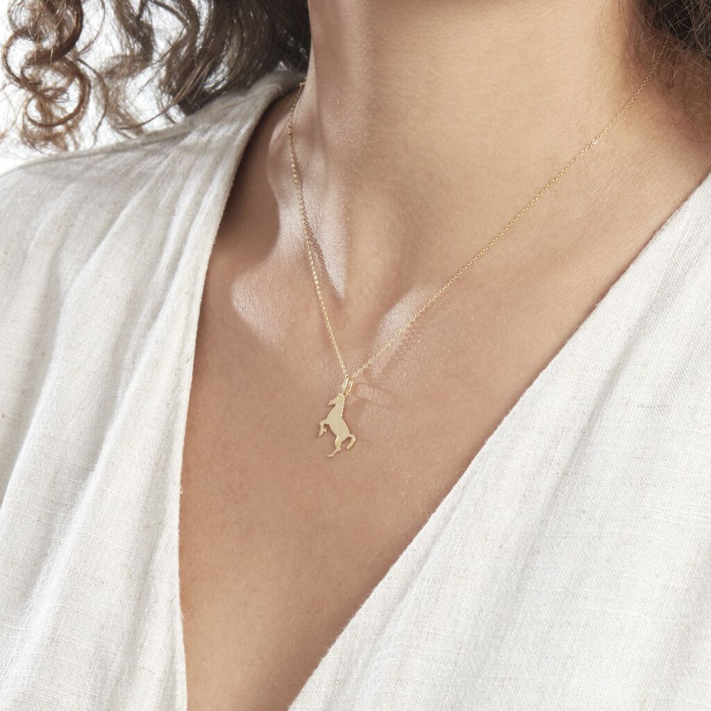 Pendentif Egide Cheval Or Jaune - Pendentifs Famille | Histoire d’Or