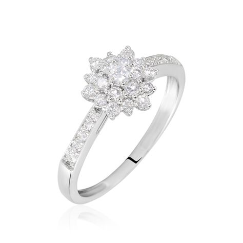 Bague Chouchou Platine Blanc Diamant - Bagues avec pierre Femme | Histoire d’Or