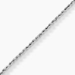 Bracelet Jerry Or Blanc Maille Corde - Bracelets cha&icirc;ne Femme | Histoire d&rsquo;Or