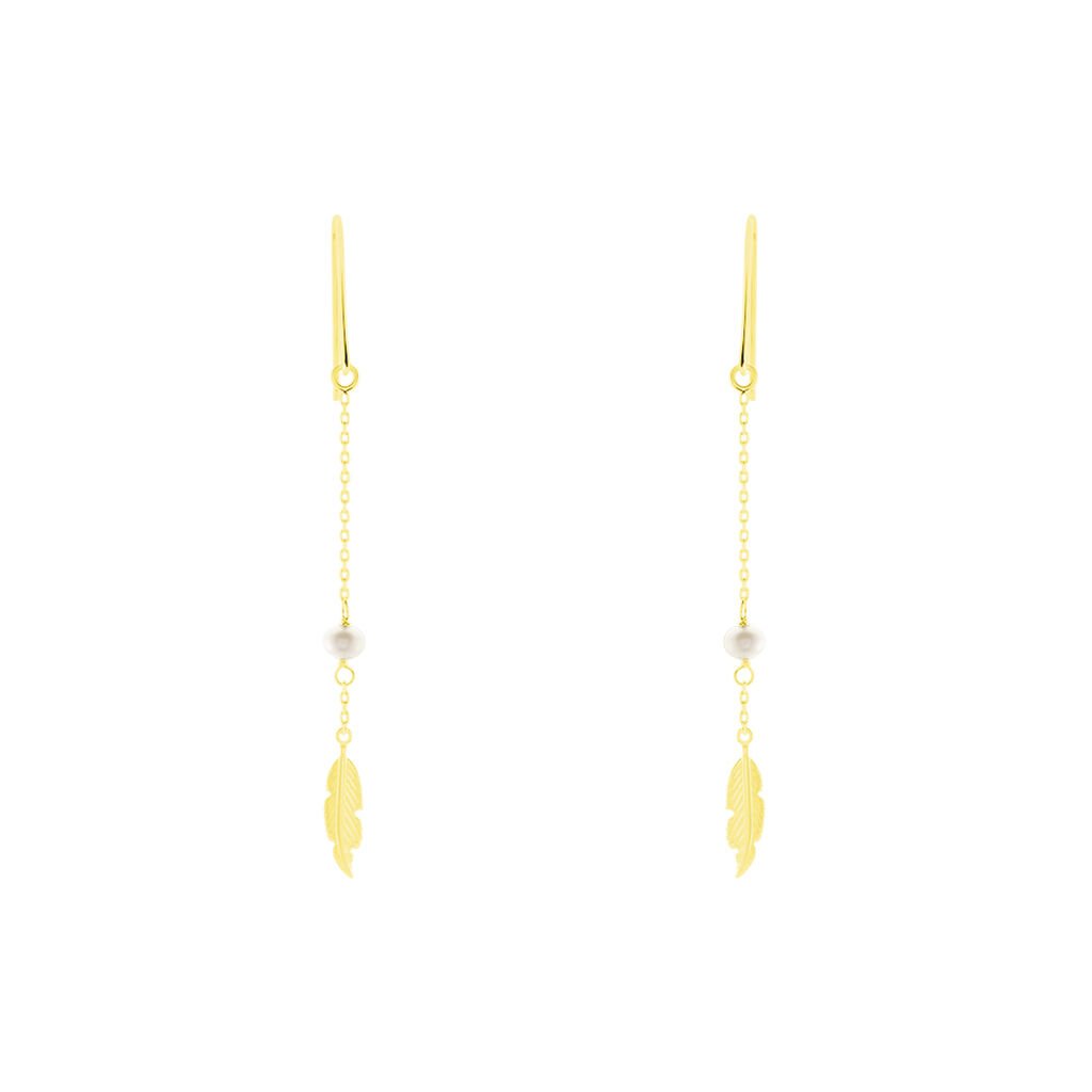 Boucles D'oreilles Pendantes Juditte Or Jaune Perle De Culture - Boucles d'oreilles pendantes Femme | Histoire d’Or