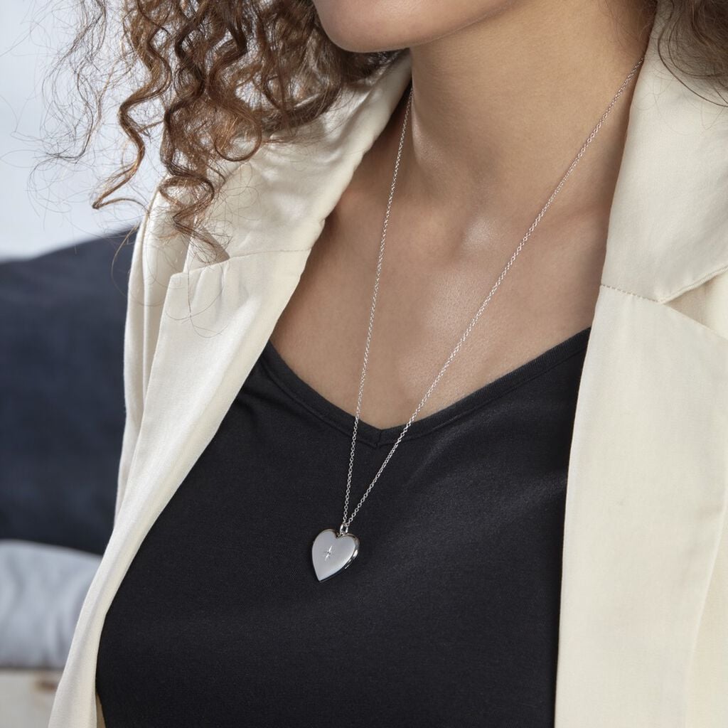 Collier Cahida Argent Blanc Oxyde De Zirconium - Sautoirs Femme | Histoire d&rsquo;Or