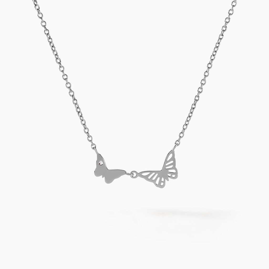 Collier Thecla Argent Blanc Oxyde De Zirconium - Colliers fantaisie Femme | Histoire d’Or