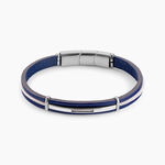 Bracelet Cuir De Vache Bleu - Bracelets cordon Homme | Histoire d&rsquo;Or