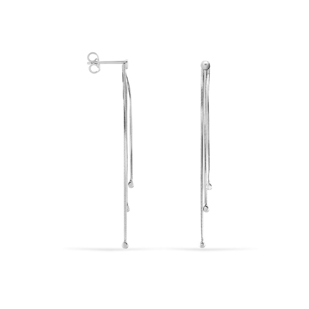 Boucles D'oreilles Pendantes Giorgia Argent Blanc - Boucles d'oreilles fantaisie Femme | Histoire d’Or