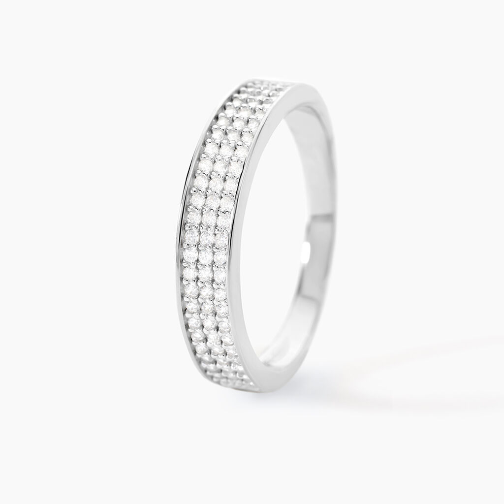 Bague Kaycee Argent Blanc Oxyde De Zirconium - Bagues avec pierre Femme | Histoire d&rsquo;Or