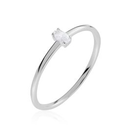 Bague Solitaire Djime Argent Blanc Oxyde De Zirconium - Bagues solitaires Femme | Histoire d’Or