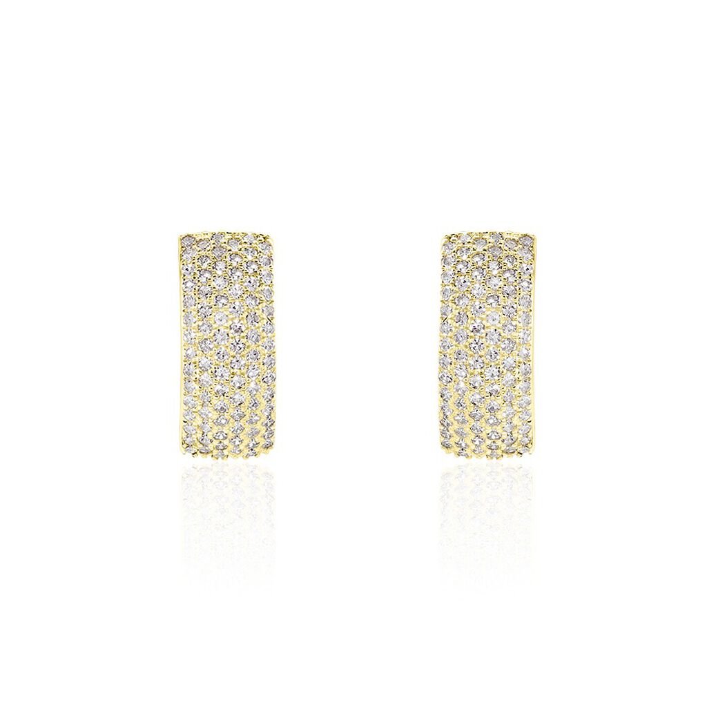 Boucles D'oreilles Puces Charlotte Or Jaune Diamant - Clous d'oreilles Femme | Histoire d’Or