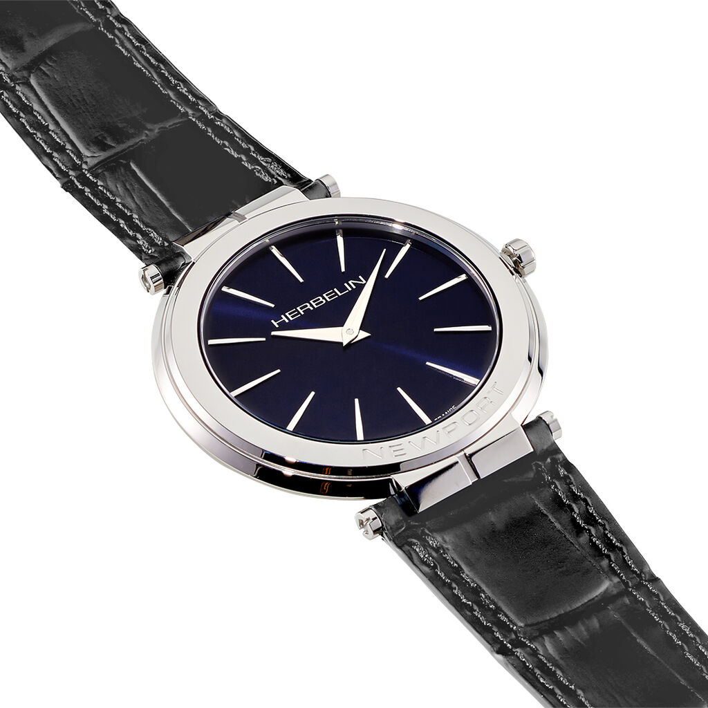 Montre Herbelin Newport Slim Bleu - Id&eacute;es cadeaux Homme | Histoire d&rsquo;Or