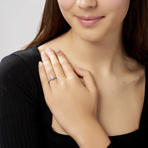 Bague Solitaire Tatjana Or Blanc Oxyde De Zirconium - Bagues solitaires Femme | Histoire d’Or