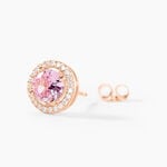 Boucles D'oreilles Puces Rio Argent Rose Oxyde - Boucles d'oreilles fantaisie Femme | Histoire d&rsquo;Or