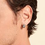 Cr&eacute;oles Jourdan Ios Acier Blanc Oxyde De Zirconium - Boucles d'oreilles cr&eacute;oles Homme | Histoire d&rsquo;Or