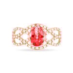 Bague Tina Or Rose Rubis Et Diamant - Bagues solitaires Femme | Histoire d&rsquo;Or