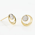 Boucles D'oreilles Puces Liana Or Jaune Diamant - Clous d'oreilles Femme | Histoire d&rsquo;Or