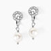 Boucles D'oreilles Pendantes Gaetane Argent Blanc Perle Oxyde - Boucles d'oreilles fantaisie Femme | Histoire d’Or