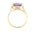 Bague Anna Or Jaune Amethyste Et Oxyde De Zirconium - Bagues solitaires Femme | Histoire d&rsquo;Or