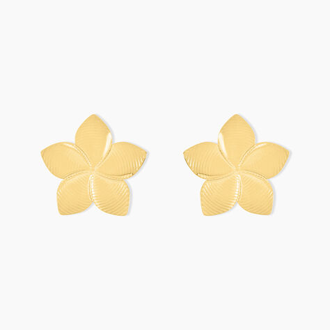 Boucles D'oreilles Puces Maora Acier Jaune - Nouveautés Femme | Histoire d’Or
