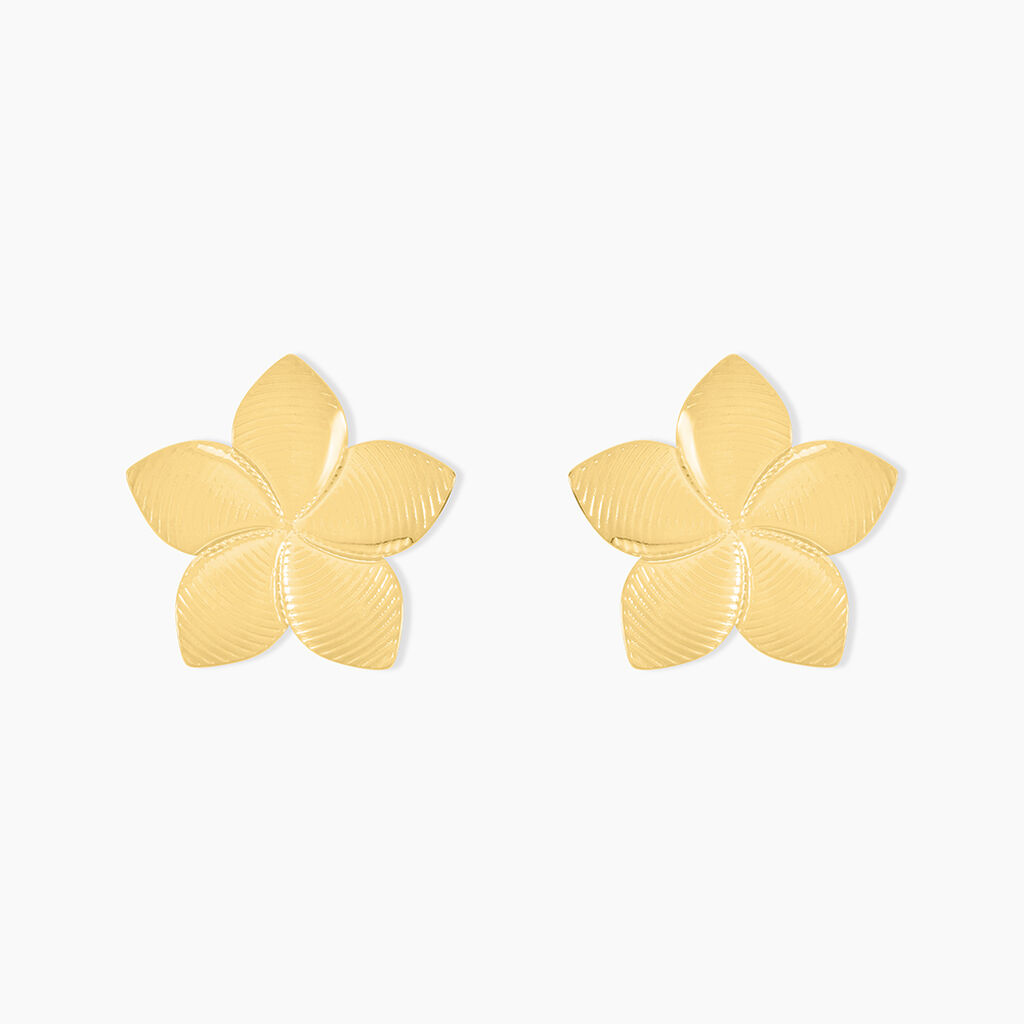 Boucles D'oreilles Puces Maora Acier Jaune - Nouveautés Femme | Histoire d’Or