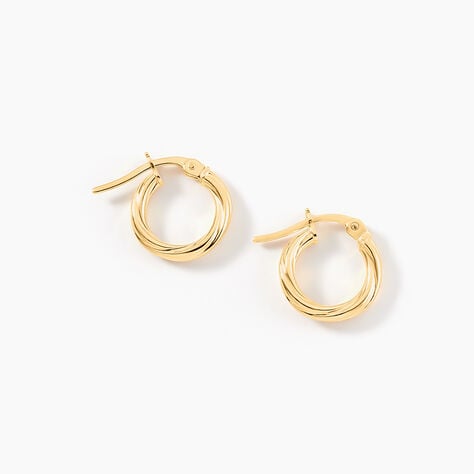 Créoles Youri Or Jaune - Boucles d'oreilles créoles Femme | Histoire d’Or
