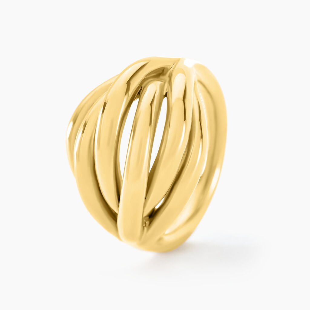 Bague Jackie Acier Jaune - Bagues fantaisie Femme | Histoire d’Or