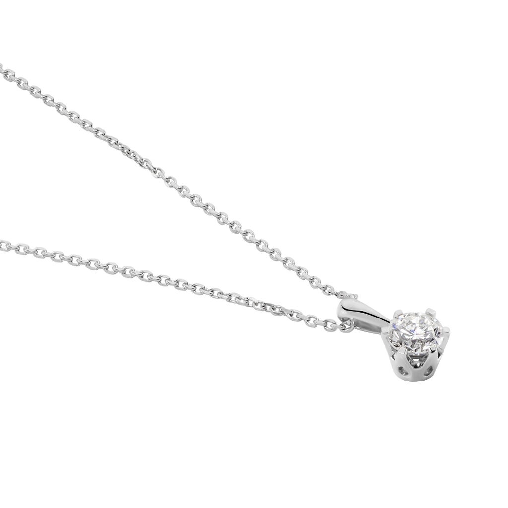 Collier Natalia Platine Blanc Diamant - Colliers Femme | Histoire d’Or