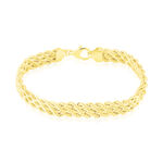 Bracelet Jerry Maille Corde 3 Rangs Or Jaune - Bracelets cha&icirc;ne Femme | Histoire d&rsquo;Or