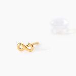 Boucles D'oreilles Puces Annie-francoise Infini Or Jaune - Clous d'oreilles Femme | Histoire d&rsquo;Or