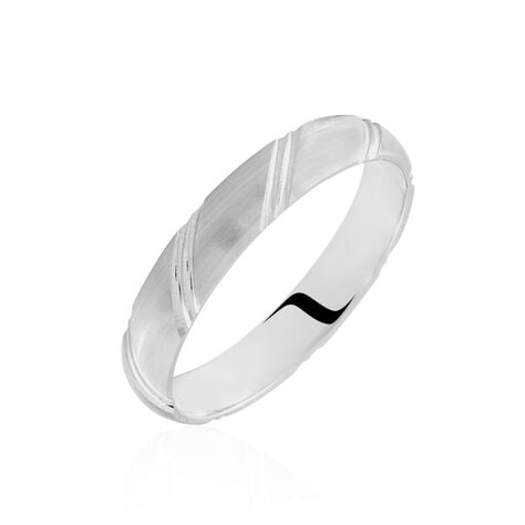 Alliance Marlon Demi Jonc Classique Or Blanc - Alliances Unisex | Histoire d’Or