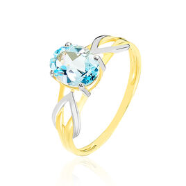 Bague Bonnie Or Bicolore Topaze - Bagues solitaires Femme | Histoire d’Or