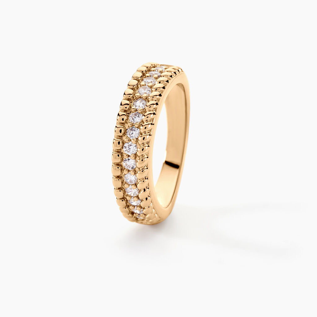 Bague Marie-baptistine Plaqu&eacute; Or Jaune Oxyde De Zirconium - Bagues avec pierre Femme | Histoire d&rsquo;Or