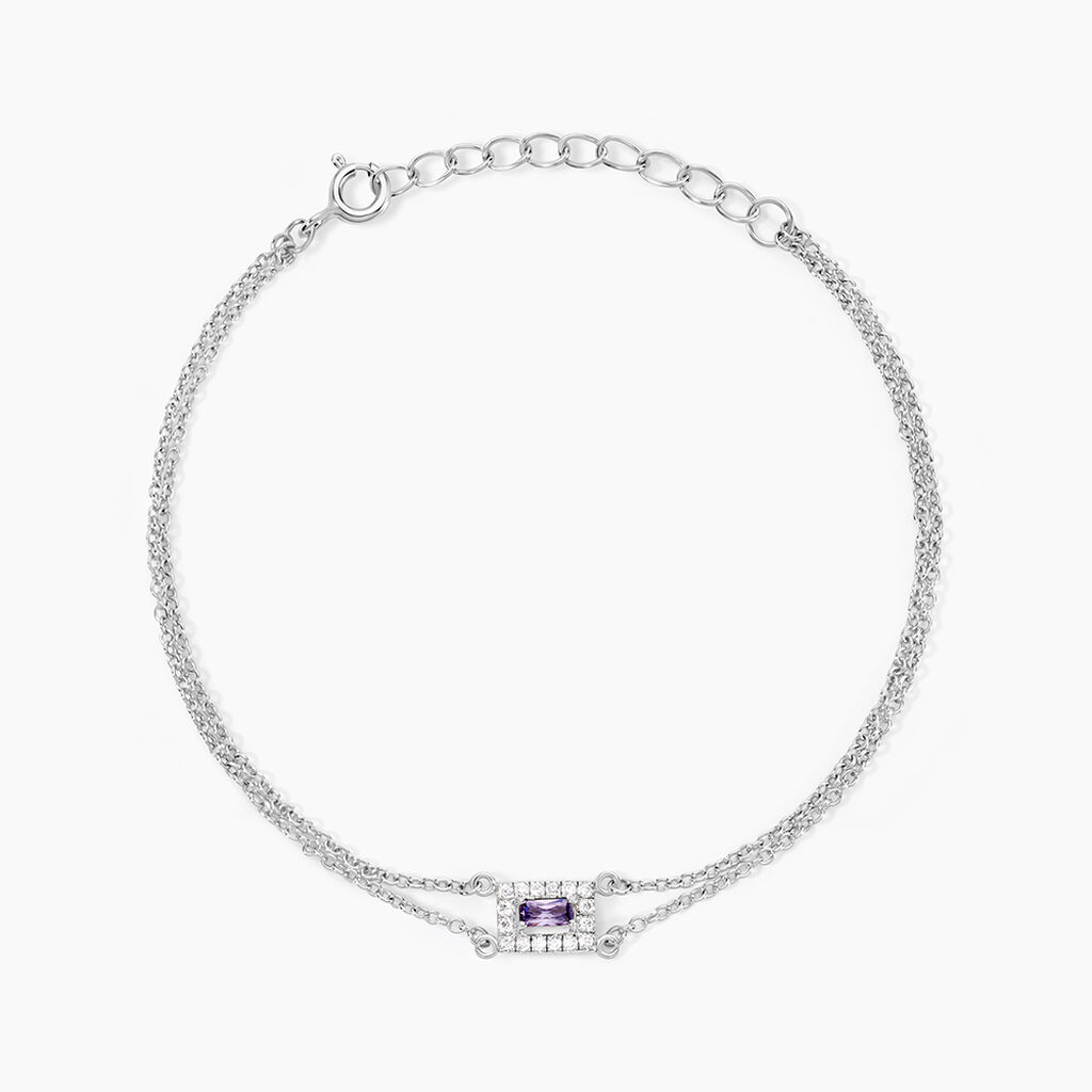 Bracelet Laurine Argent Blanc Oxyde De Zirconium - Bracelets Femme | Histoire d’Or