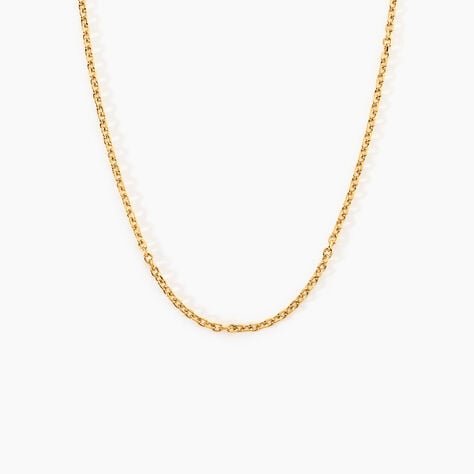Chaine Igoa Maille Forcat Diamantee Argent Dor&eacute; A L'Or 750/1000 - Chaines Unisex | Histoire d&rsquo;Or