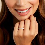 Alliance Eloisa Ld Platine Blanc Diamant Synth&eacute;tique - Alliances Femme | Histoire d&rsquo;Or