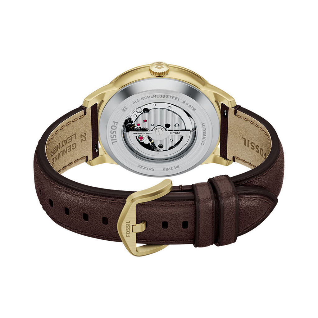 Montre Fossil Townsman C&oelig;ur Battant Marron - F&ecirc;te des p&egrave;res Homme | Histoire d&rsquo;Or